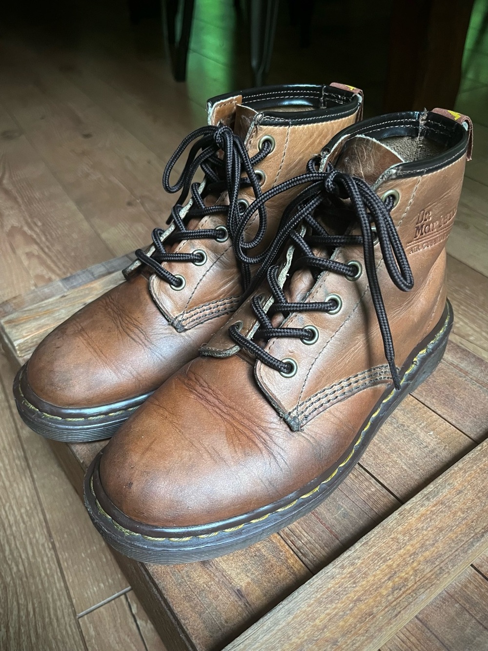 Vintage England Dr. Martens Brown Leather Boots